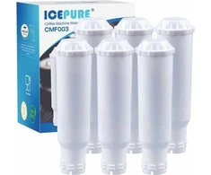 ICEPURE vandens filtrai kavos aparatams, aktyvuotos anglies ir dervos, suderinami su Krups F088 Pro Aqua, 6 vnt.