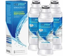 ICEPURE vandens filtras šaldytuvui, aktyvuotos anglies, 19,6 cm, RWF4200 A, 3 vnt.