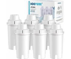 ICEPURE vandens filtro kasetės arbatinukui, aktyvios anglies ir dervos, 6 vnt., JFC002