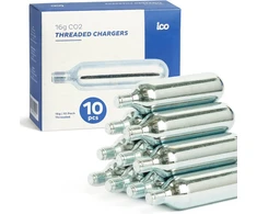 ICO CO2 srieginiai 16 g balionėliai dviračių padangų pripūtimui, 10 vnt. rinkinys