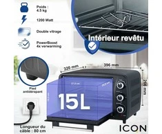 Elektrinė krosnelė ICQN Compact mini orkaitė