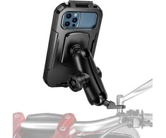iMESTOU vandeniui atsparus telefono laikiklis motociklui ir dviračiui, veidrodėlio tvirtinimas, 2,5 cm rutulinis, 720° pasukimas, modelis M18C-RL