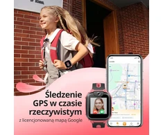 imoo vaikų išmanusis laikrodis su GPS, 4G, vaizdo skambučiais, vandeniui atsparus, Z1 rožinis