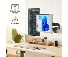 IMtKotW dvigubas sieninis monitorių laikiklis 17–32 col., iki 9kg, VESA 75 × 75/100 × 100, 32144