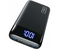 INIU 20000 mAh nešiojamas power bankas su 22.5 W PD3.0/QC4.0 greitu įkrovimu, USB-C, juodas
