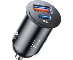 INIU automobilinis kroviklis 60 W, USB-C ir USB-A, PD 3.0, greitasis įkrovimas, metalinis, CI-710