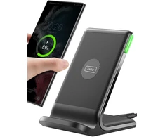 INIU belaidis kroviklis 15 W, Qi standaus tipo, su adaptacine LED lempute, juodas, WI-I211-1P