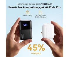 INIU išorinis akumuliatorius 10000 mAh, 45 W, USB-C ir USB-A jungtys, greitasis įkrovimas, P50