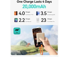 INIU išorinis akumuliatorius 20000 mAh 22,5 W greitas įkrovimas, USB-C, kompaktiškas, P512