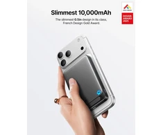 INIU magnetinis išorinis akumuliatorius 10000 mAh, 45 W, belaidis Qi2, USB-C su laidu ir stovu, P73