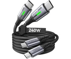 INIU USB-C į USB-C kabelis 240 W, 2 m, greitasis įkrovimas, nailoninis, 2 vnt.