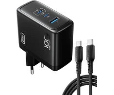 INIU USB-C kroviklis 100 W, 3 prievadų, 2 x USB-C, 1 x USB-A, greitasis įkrovimas, GaN, modelis A11