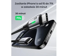 INIU USB-C – USB-C laidas 240 W, 1 m nailono pynimo, greitam įkrovimui, 2 vnt. komplektas