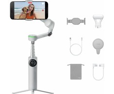 Insta360 Flow 2 Pro Creator Bundle pilkas išmanusis telefonų gimbalas su statyvu ir AI sekimu