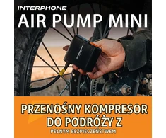 Hoto Interphone nešiojamasis oro kompresorius motociklams ir automobiliams su LED, INTERPHOAIRPUMP3K