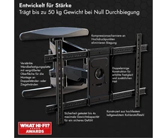 Invision televizoriaus sieninis laikiklis 37–75 col. iki 50 kg, VESA 600 × 400, DXL-DE-IA