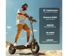 iScooter elektrinis paspirtukas su 800 W varikliu, 480 Wh baterija, 40 km rida, sulankstomas, su programėle, 10 colių ratai