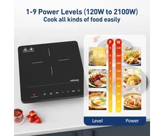 IsEasy nešiojama vienos zonos indukcinė kaitlentė 2100 W su jutikliniu valdymu IsEasy-1855701