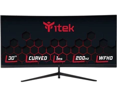 iTek lenktas 30 colių UltraWide VA monitorius 2560 × 1080, 200 Hz ITMC30V201FHD