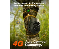 iZEEKER medžioklės kamera 4G LTE 2K PTZ su saulės skydeliu iG500