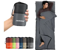 Jaicom turistinis ultralengvas miegmaišis 220 x 90 cm, poliesteris, pilkas, JCM22021