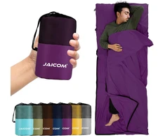 Jaicom ultralengvas miegmaišio įklotas 220 x 90 cm, poliesteris, violetinis, JCM-GZD03