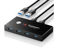 Jancane USB 3.0 KVM perjungiklis 2 kompiuteriams ir 4 USB įrenginiams, U309-US