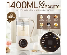 JAOGAUS augalinio pieno gaminimo aparatas 1400 ml, 800 W, 12 ašmenų, JX-319