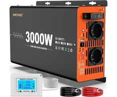 JARXIOKE grynosios sinusoidės įtampos keitiklis 12 V į 230 V, 3000 W, THP3000W