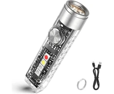 Jeebel LED raktų pakabuko žibintuvėlis USB-C, 400 lm, UV, IP65 S11-01