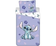 Jerry Fabrics vaikiška patalynės komplektas, 140 x 200 cm, 100 % medvilnė, Lilo ir Stitch, dvispalvis dizainas