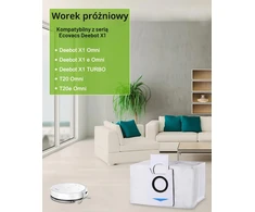 Jissta dulkių maišeliai Ecovacs Deebot X1 ir T20 stotelėms, 3,2 l, 12 vnt., X1-01