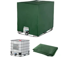 Jissta IBC talpos apsauginis uždangalas 210D Oxford, vandeniui atspari, UV apsauga, 116 x 100 x 120 cm, žalia