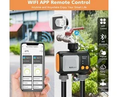 Johgee išmanusis laistymo kompiuteris su Wi-Fi, 2 nepriklausomais vožtuvais, valdomas per Alexa ar Smart Life