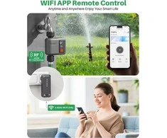 johgee išmanusis Wi‑Fi laistymo programatorius su RF 300 m technologija, suderinamas su Alexa ir Smart Life