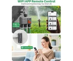 johgee Wi‑Fi automatinis laistymo programatorius su 3 išėjimais, RF 300 m, suderinamas su Alexa ir Smart Life