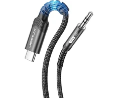 JSAUX 1 m USB-C–3,5 mm garso kabelis su DAC, JSDENZUC23AUBK1M