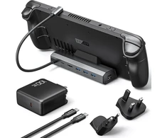 JSAUX 6 jungčių dokavimo stotelė su 100 W įkrovikliu, HDMI 2.1, 4K 120 Hz, HB0603