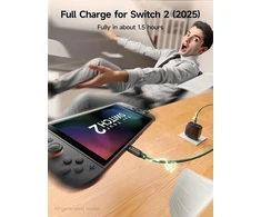 JSAUX 65 W USB-C GaN įkroviklis su 2 m USB-C laidu, CH6505