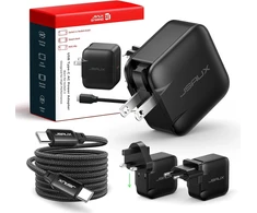 JSAUX 65 W USB-C GaN įkroviklis su 2 m USB-C laidu, CH6505