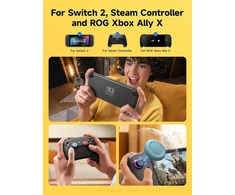 JSAUX analoginių valdymo svirtelių antgaliai Nintendo Switch 2 konsolei, neslystantys, GP0404