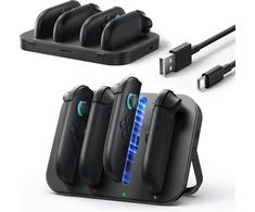 JSAUX magnetinė 4 vietų Nintendo Switch 2 Joy-Con valdiklių įkrovimo stotelė, GP0506