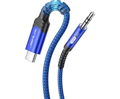 JSAUX USB-C–3,5 mm AUX garso kabelis su DAC, 1 m, JSDENZC2AUXBU2M