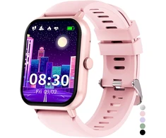 JUBUNRER vaikų išmanusis laikrodis su Bluetooth, širdies ritmo matuokliu, miego stebėjimu, žingsniamačiu, 1,37 colio jutikliniu ekranu, kidfit-rose