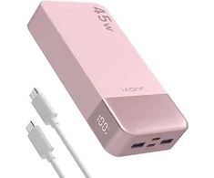 JUOVI išorinė baterija 20000 mAh 45 W USB-C su 4 prievadais ir LED ekranu J2621