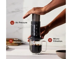 Kavos aparatas AeroPress rankinis kavos virimo aparatas su mikrofiltravimu, 295,74 ml A80