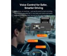 KAWA automobilinis vaizdo registratorius 4K su galine 1080P kamera, GPS, Wi-Fi 6 CJ5517