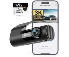 KAWA priekinė automobilinė vaizdo kamera 3K 1620P su Wi-Fi ir valdymu balsu KAWA 3K