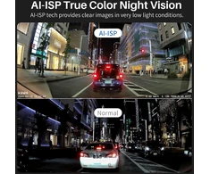 KAWA priekinis ir galinis automobilinis vaizdo registratorius 4K/1080p su GPS ir 64 GB D11-NL