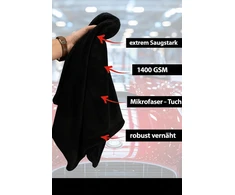 Kemes mikrofibros šluostė automobiliui 80 x 50 cm, XXL, 1400 GSM, itin sugerianti